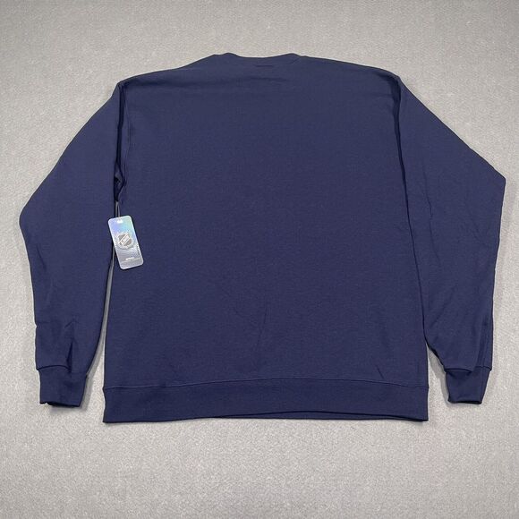 Seattle Kraken Sweatshirt Mens Medium Deep See Blue Hanes Crewneck Front S Logo - Picture 5 of 10